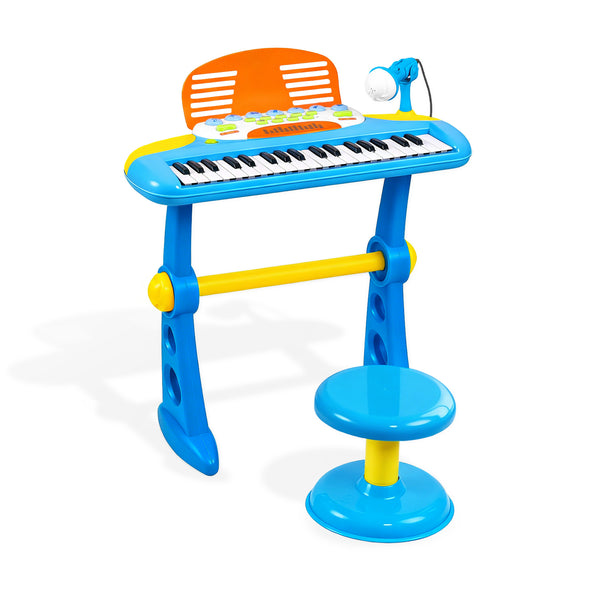Keezi Kids Piano Keyboard 37 Keys Electronic Musical Instrument Set w/ Stool Microphone