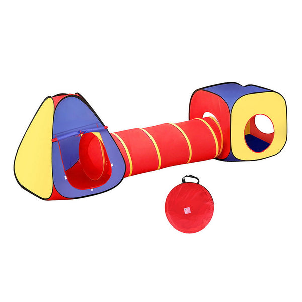 Keezi Kids Playhouse Play Tent Pop Up Teepee Castle Crawl Tunnel Outdoor Indoor Toys Children Gift