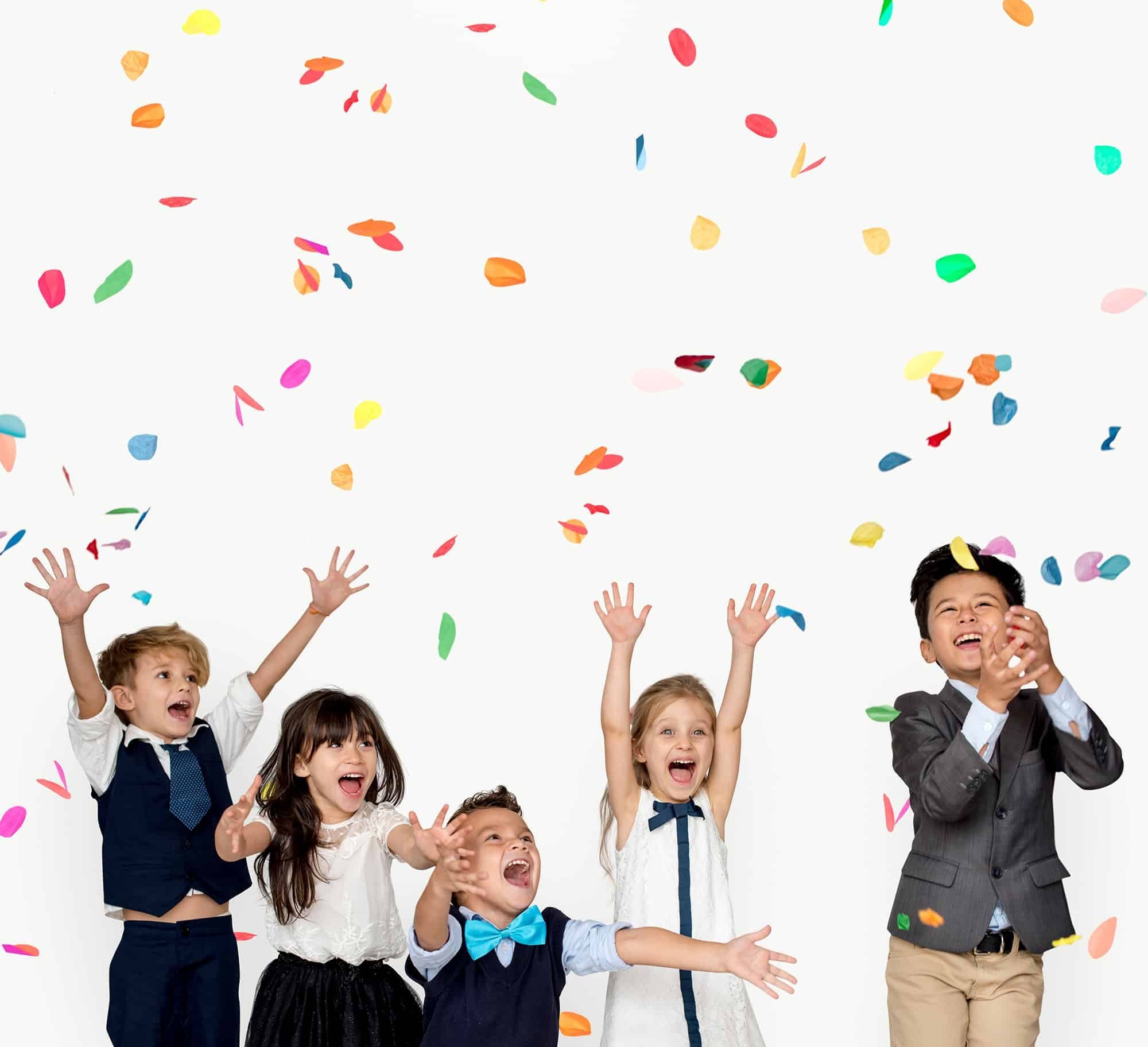 Happy kids celebrating